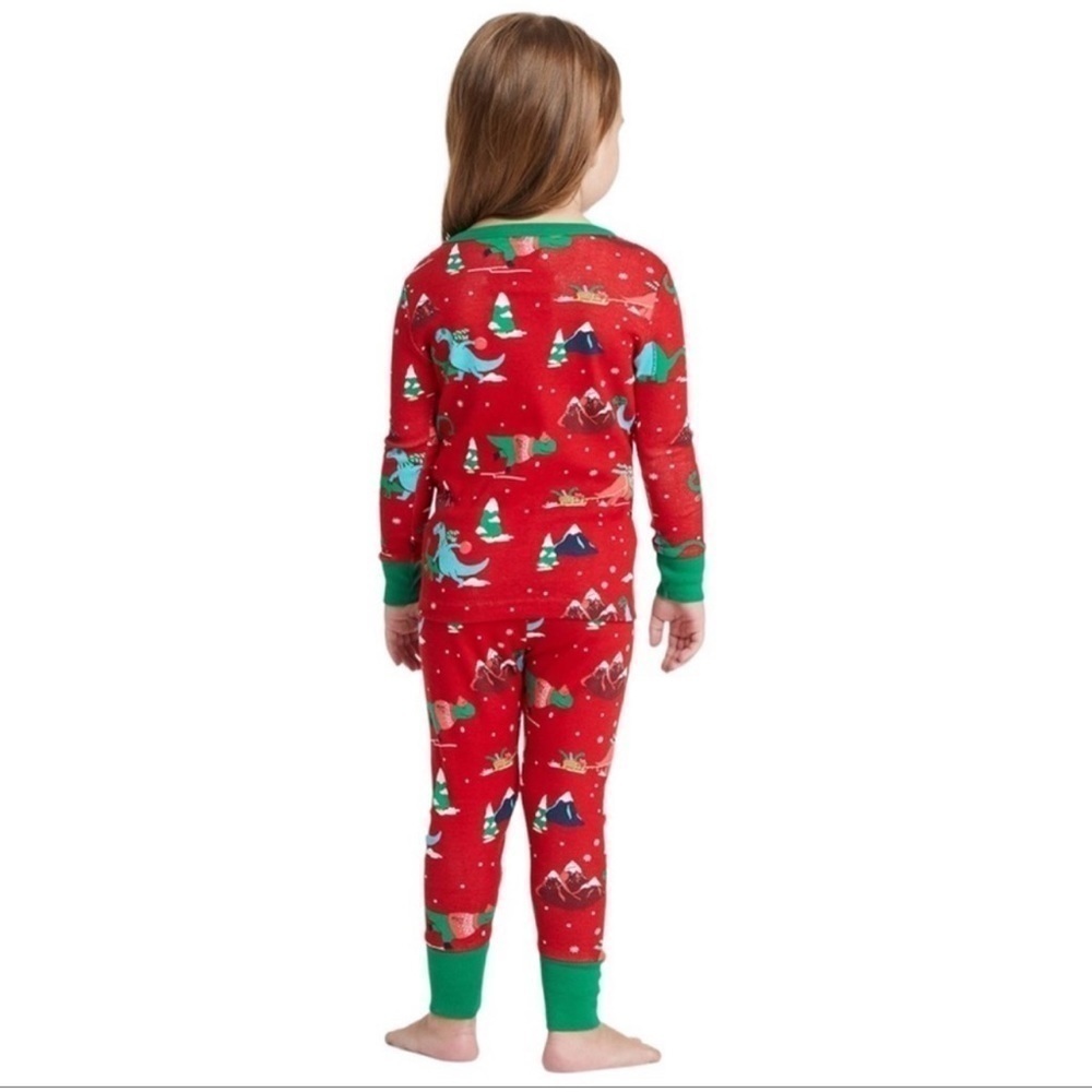 Target Wondershop Holiday Dino Print Pajama Set Toddler Size 3T - Picture 4 of 11